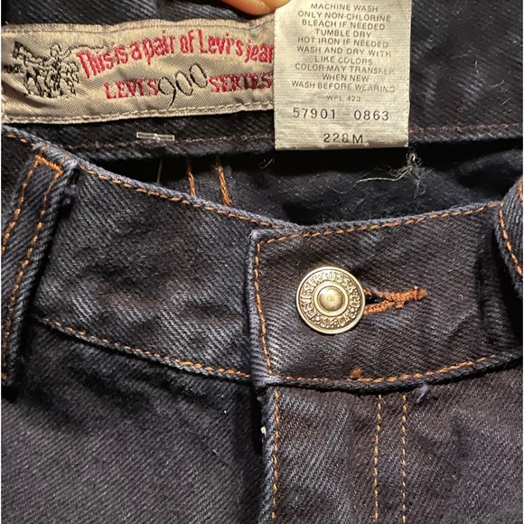 High-Rise Straight Leg Women’s Jeans - Dark Blue - Picture 6 of 16